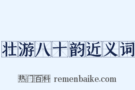 壮游八十韵近义词是什么意思的图片
